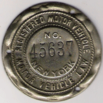 1907 New York Dashboard Disc
