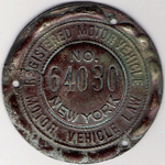 1908 New York Dashboard Disc