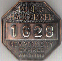 1917/18 New York Public Hack Driver Badge