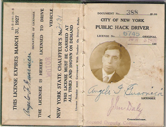 1926/27 New York Public Hack Driver Matches Badge License