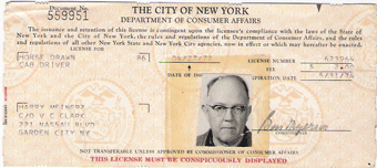 1973/74 Horse Drawn Cab Driver New York
