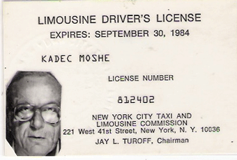 1983/84 New York Limousine Driver