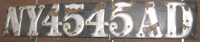 1904 New York License Plate