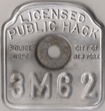 New York Licensed Public Hack Medallion