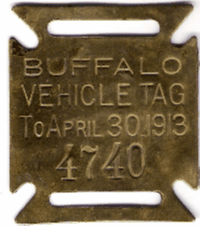 Buffalo 1912/13 Vehicle Tag