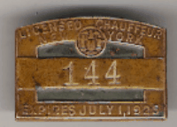 1924/25 New York Licensed Chauffeur