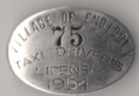 Endicott 1954 Taxi Driver's License