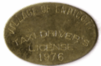 Endicott 1976 Taxi Driver's License