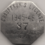 Niagara Falls 1945/46 Chauffeur's License