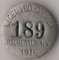 Rochester 1915 Licensed Driver