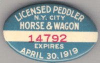 1918/19 NY City Licensed Peddler Horse and Wagon
