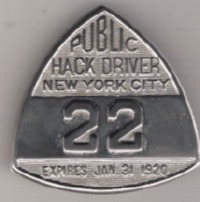 1919/20 New York Public Hack Driver
