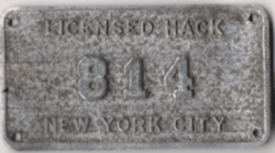 1910/11 New York Hack License