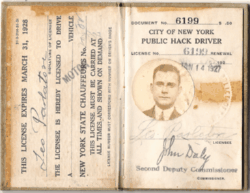 1927/28 New York Chauffeur License matching badge