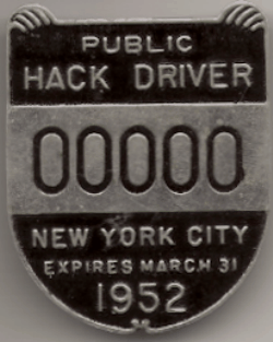 1951/52 New York Public Hack Driver Sample