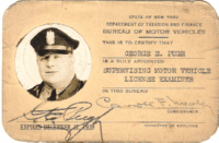 George E. Pugh 1939 Supervising Motor Vehicle License Examiner