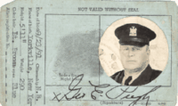 George E. Pugh 1942 Coast Guard ID back