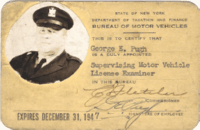George E. Pugh 1947 Supervising Motor Vehicle License Examiner