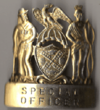 New York Motor Vehicle Special Officer Hat Badge