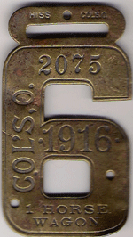 Columbus Ohio 1916 1 Horse Wagon