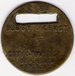 Dayton Ohio 1915/16 Buggy License