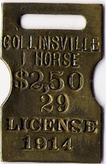 Collinsville Ohio 1914 1 Horse License
