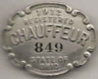 1912 Ohio Registered Chauffeur