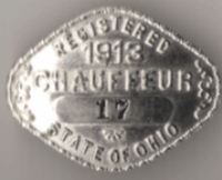 1913 Ohio Registered Chauffeur