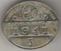 1940/41 Ohio Registered Chauffeur