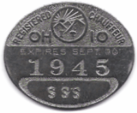 1944/45 Sample Ohio Registered Chauffeur