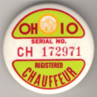 1965/68 Ohio Registered Chauffeur