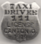 Canton Ohio 1919 Taxi Driver License