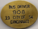 Cincinnati Ohio Bus Driver 1954