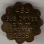 Cincinnati Ohio Bus Driver 1956