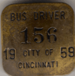 Cincinnati Ohio Bus Driver 1959