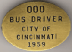 Cincinnati Ohio Bus Driver 1959 Sample