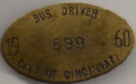 Cincinnati Ohio Bus Driver 1960