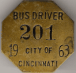 Cincinnati Ohio Bus Driver 1963