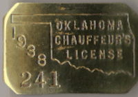 1938 Oklahoma Chauffeur's License