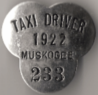 1922 Muskogee Oklahoma Taxi Driver