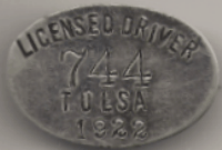 1922 Tulsa Oklahoma Licensed Driver