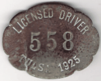 1925 Tulsa Oklahoma Licensed Driver