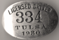 1930 Tulsa Oklahoma Licensed Driver