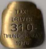 Thunder Bay Ontario 1976 Taxi Driver