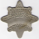 1919 Oregon Registered Chauffeur's Unfinished