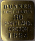 1924 Portland Oregon Runner First Quarter