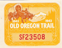 1943 Seasonal Farm Truck Registration Old Oregon Trail