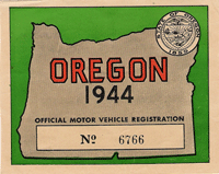 1944 Oregon Passenger Registration