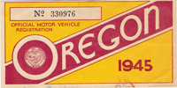 1945 Oregon Passenger Registration