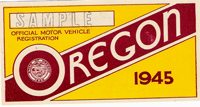 1945 Oregon Passenger Registration Sample